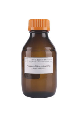 Tioglicolo di potassio 42% Liquido trasparente a leggermente rosa con un odore speciale di composti di tiolo Eliminazione dei peli altamente efficace può essere fatta in 3-10 minuti Facile da usare
